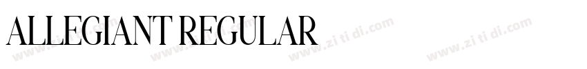 ALLEGIANT REGULAR字体转换